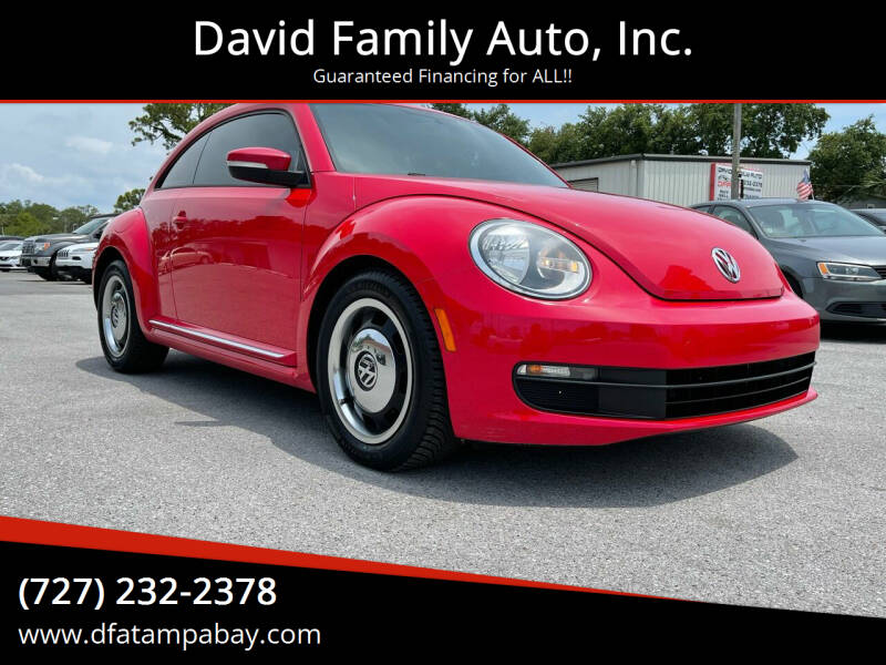 2012 Volkswagen Beetle for sale at David Family Auto, Inc. in New Port Richey FL