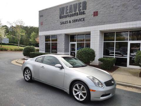 2005 Infiniti G35 for sale at Weaver Motorsports Inc in Cary NC