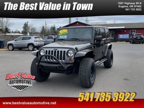2013 Jeep Wrangler Unlimited for sale at Best Value Automotive in Eugene OR