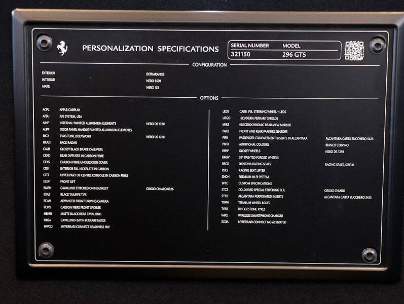 2025 Ferrari 296 GTS