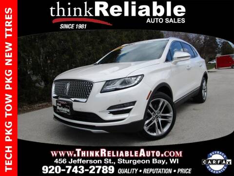 2019 Lincoln MKC for sale at RELIABLE AUTOMOBILE SALES, INC in Sturgeon Bay WI