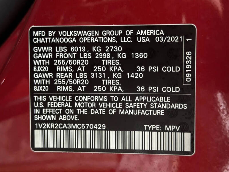 2021 Volkswagen Atlas