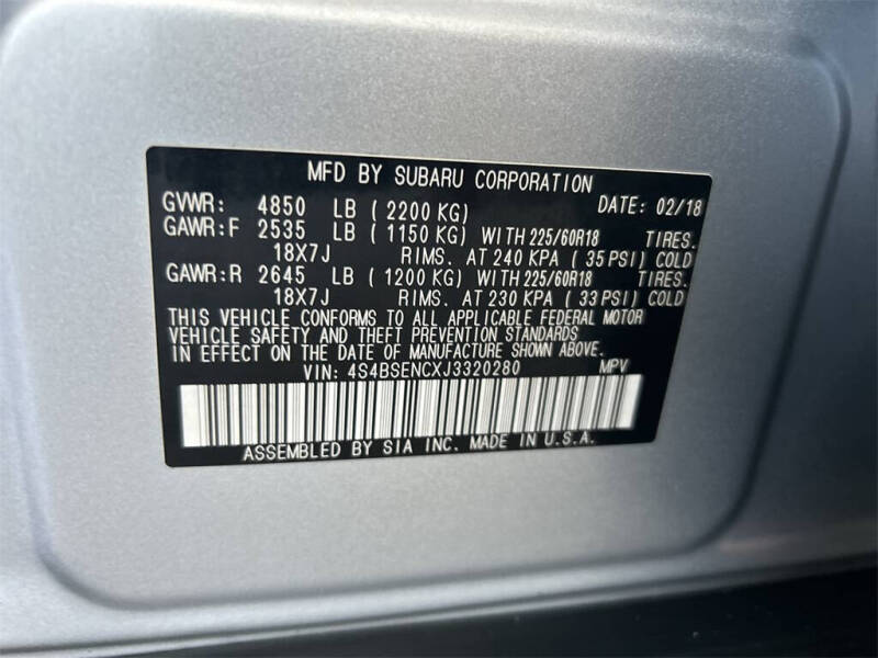 2018 Subaru Outback 3.6R Limited