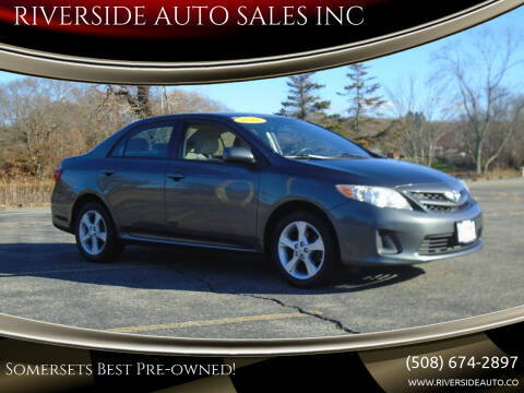 2012 Toyota Corolla for sale at RIVERSIDE AUTO SALES INC in Somerset MA