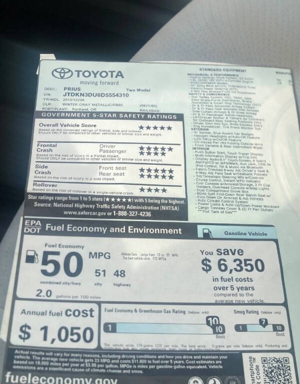 2013 Toyota Prius Four