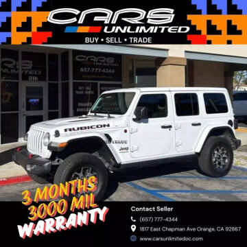 2021 Jeep Wrangler Unlimited for sale at Cars Unlimited OC in Orange CA