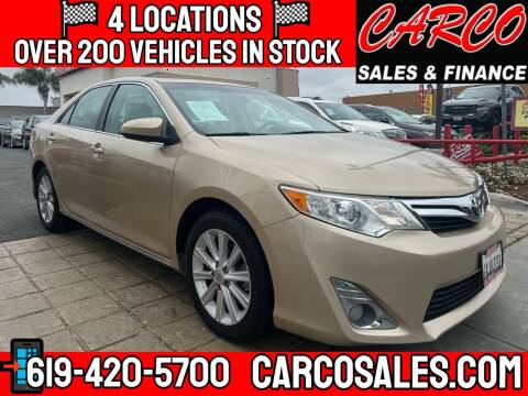 2012 Toyota Camry for sale at CARCO SALES & FINANCE in Chula Vista CA