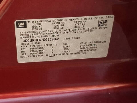 2016 Chevrolet Silverado 1500