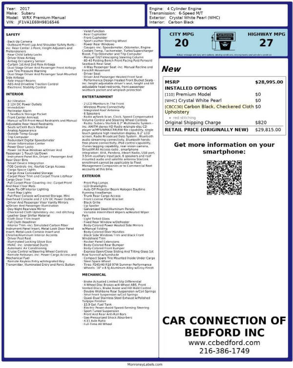2017 Subaru WRX Premium
