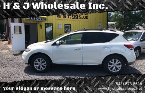 2011 Nissan Murano for sale at H & J Wholesale Inc. in Charleston SC