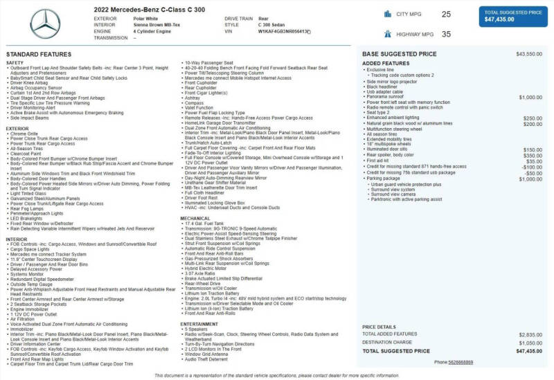 2022 Mercedes-Benz C-Class C 300