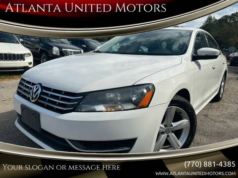 2013 Volkswagen Passat for sale at Atlanta United Motors in Jefferson GA