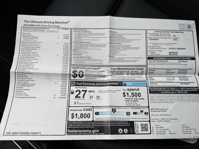 2020 BMW 2 Series 228i xDrive Gran Coupe