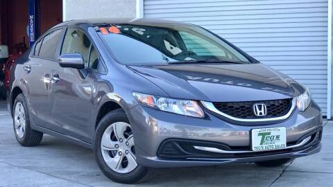 2014 Honda Civic for sale at Teo's Auto Sales in Turlock CA