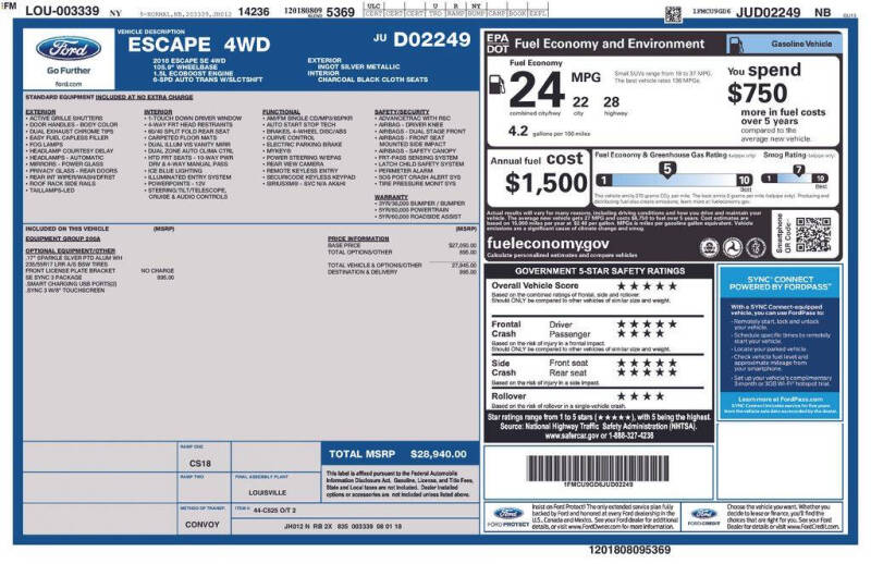 2018 Ford Escape SE