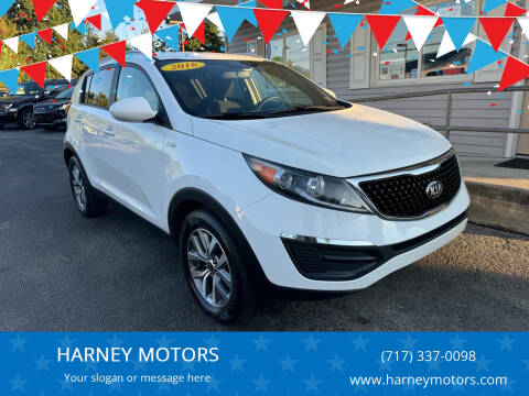 2016 Kia Sportage for sale at HARNEY MOTORS in Gettysburg PA