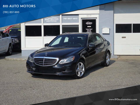 2016 Mercedes-Benz E-Class for sale at 810 AUTO MOTORS in Abington MA