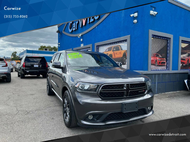 2016 Dodge Durango for sale at Carwize in Detroit MI