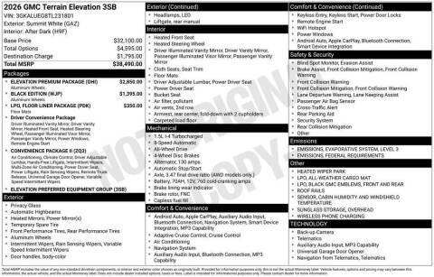 2026 GMC Terrain Elevation