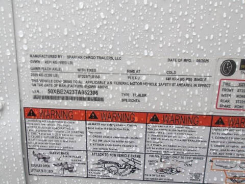 2025 Spartan Cargo 24ft enclosed trailer