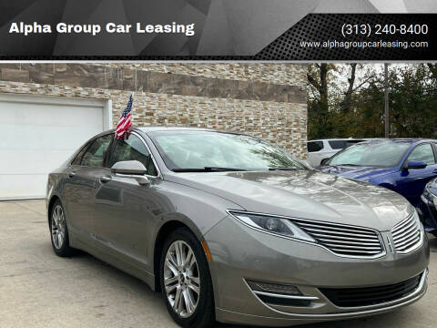 2016 Lincoln MKZ for sale at Alpha Group Car Leasing in Redford MI