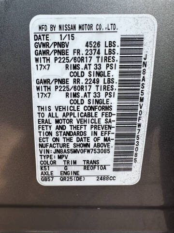 2015 Nissan Rogue Select S