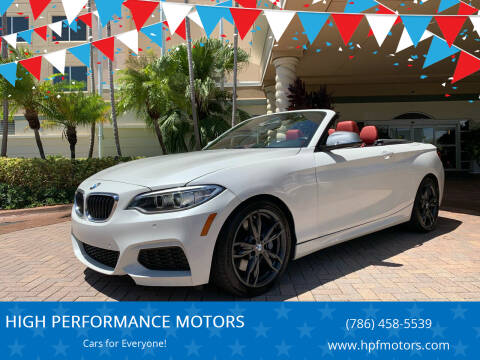 2016 BMW 2 Series for sale at HIGH PERFORMANCE MOTORS in Hollywood FL