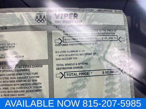 1992 Dodge Viper RT/10
