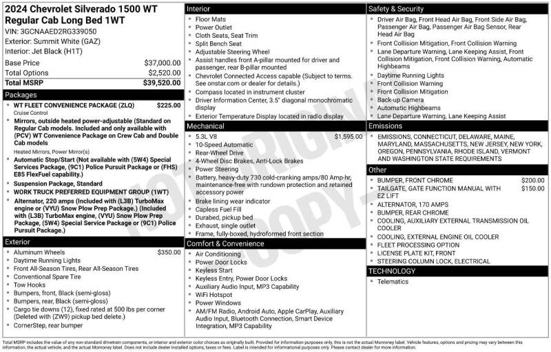 2024 Chevrolet Silverado 1500 Work Truck