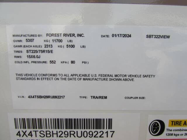 2024 Forest River T322 VIEW