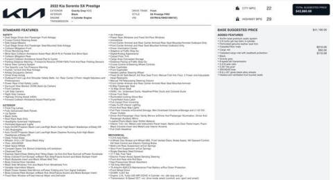 2022 Kia Sorento SX Prestige