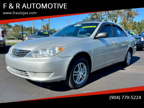 2005 Toyota Camry for sale at F & R AUTOMOTIVE in Jacksonville FL