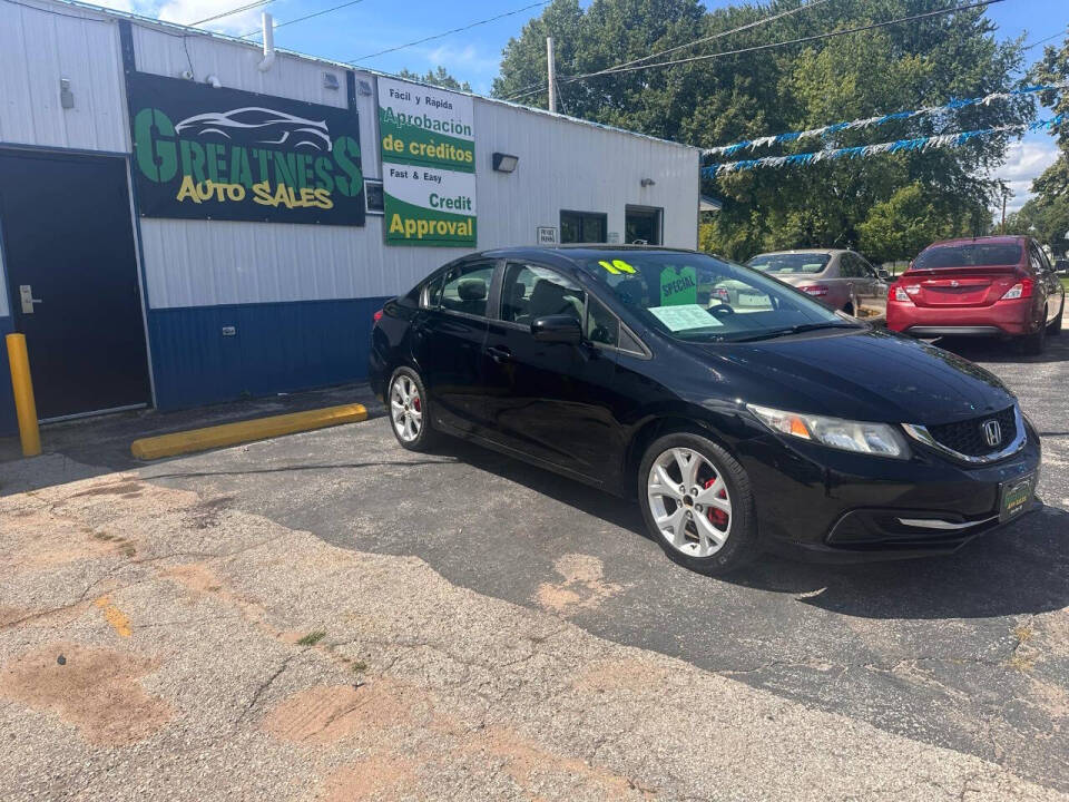 2014 Honda Civic for sale at GREATNESS AUTO SALES in Green Bay, WI