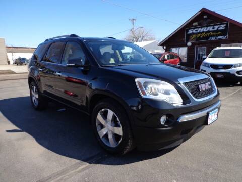 2010 GMC Acadia for sale at SCHULTZ MOTORS in Fairmont MN