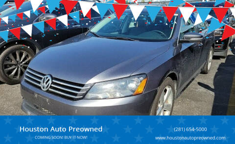 2013 Volkswagen Passat for sale at Houston Auto Preowned in Houston TX