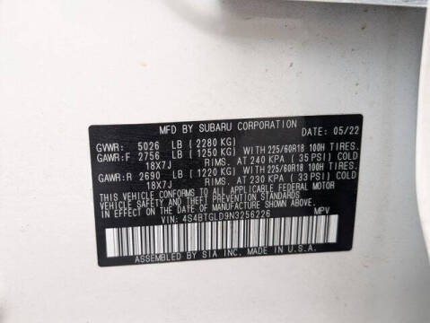 2022 Subaru Outback Onyx Edition XT