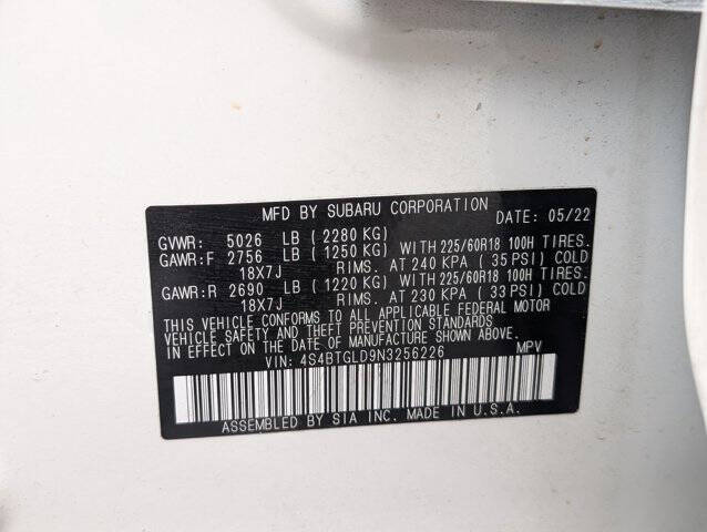 2022 Subaru Outback Onyx Edition XT