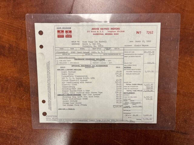 1969 Plymouth Roadrunner