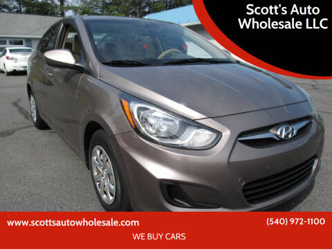 2012 Hyundai Accent for sale at Scott's Auto Wholesale LLC in Locust Grove VA