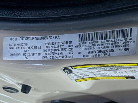 2015 FIAT 500L Lounge