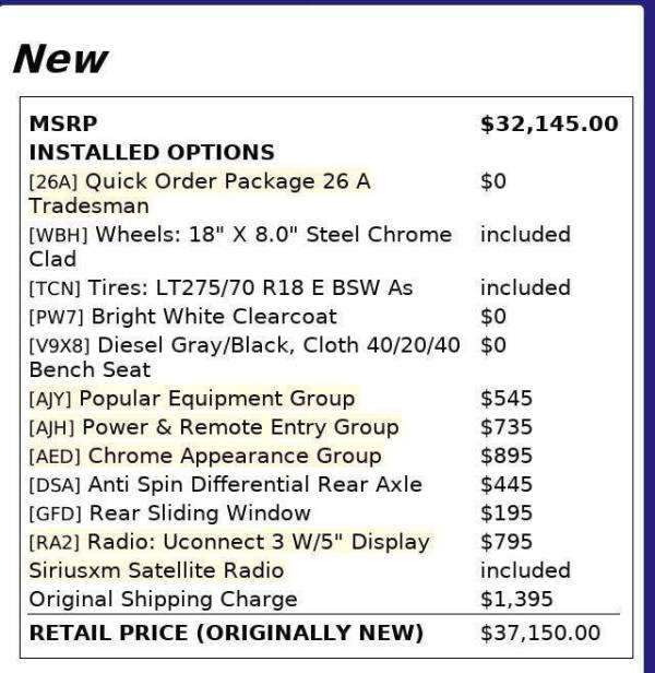 2017 RAM 2500 Tradesman