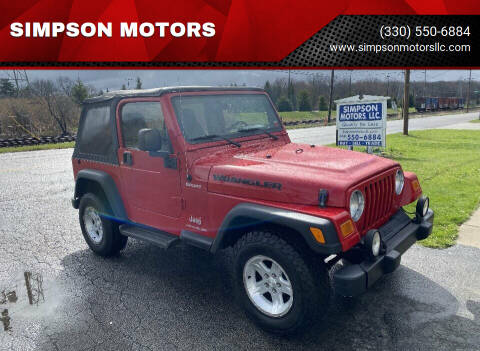 2005 Jeep Wrangler for sale at SIMPSON MOTORS in Youngstown OH