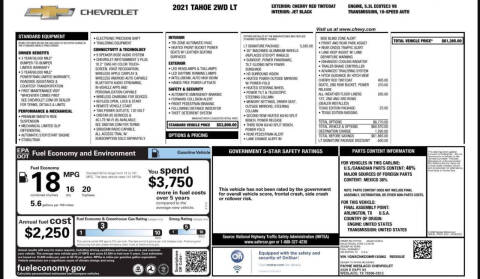 2021 Chevrolet Tahoe LT
