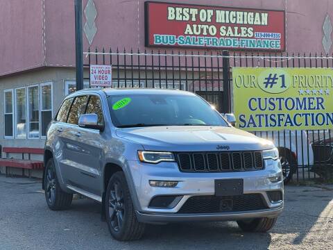 2018 Jeep Grand Cherokee for sale at Best of Michigan Auto Sales in Detroit MI