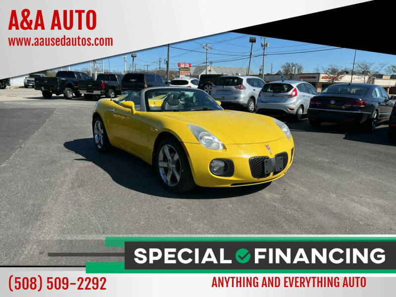 2007 Pontiac Solstice for sale at A&A AUTO in Fairhaven MA