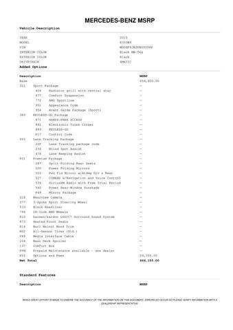 2015 Mercedes-Benz E-Class E 350 4MATIC