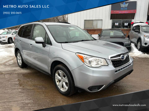 2015 Subaru Forester for sale at METRO AUTO SALES LLC in Lino Lakes MN