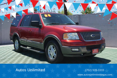 2004 Ford Expedition for sale at Autos Unlimited in Las Vegas NV