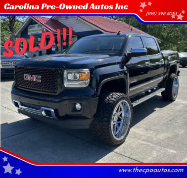 2015 GMC Sierra 1500 for sale at Carolina Pre-Owned Autos Inc in Durham NC
