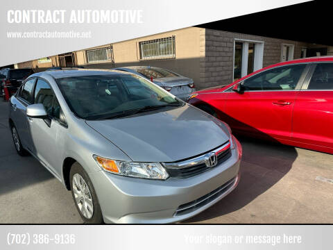 2012 Honda Civic for sale at CONTRACT AUTOMOTIVE in Las Vegas NV